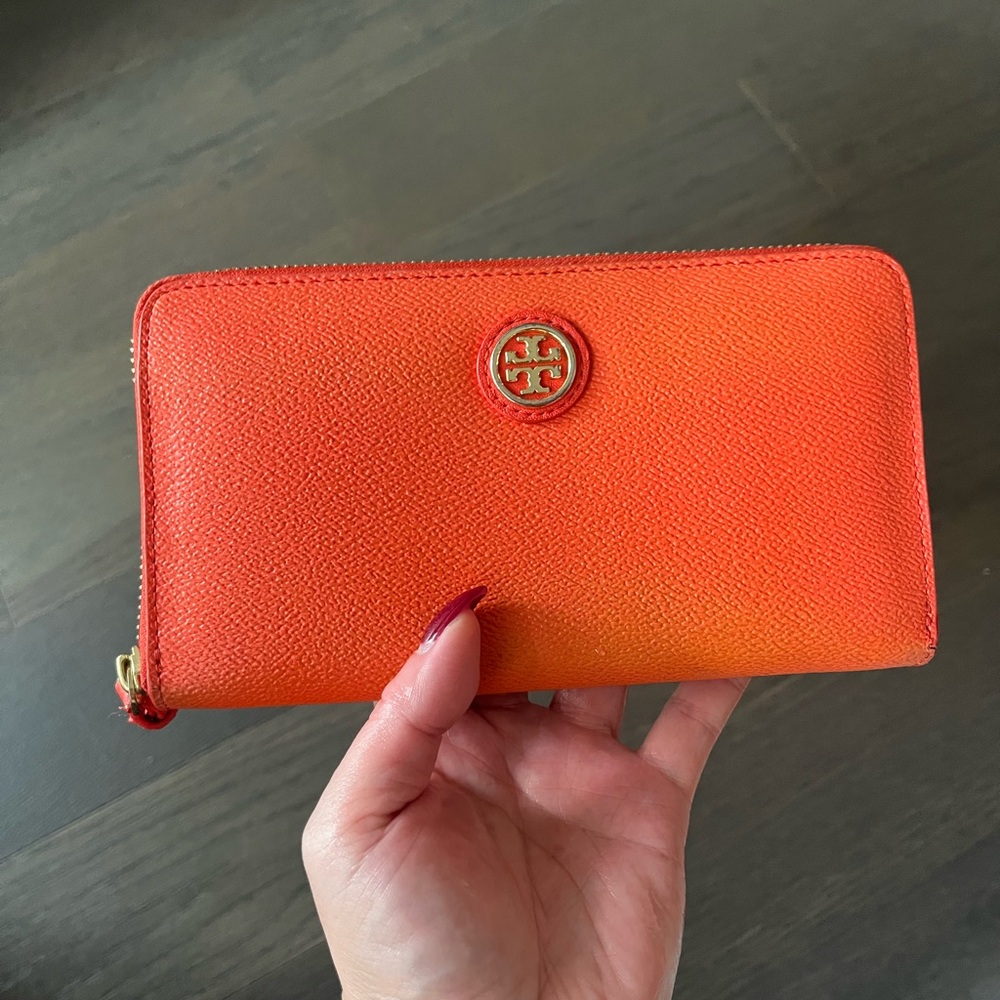 Tory Burch Fiery Orange Wallet